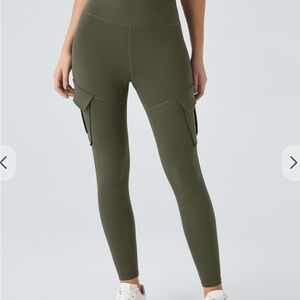 HALARA Green High-Waisted Leggings with Stretch